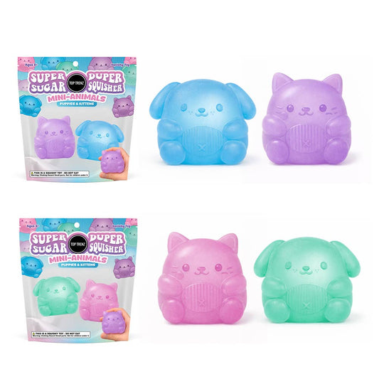 Super Duper Sugar Squisher - Mini Kitty &Puppy (Two Pack)